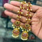Premium kemp Jhumka with earchains Aksha Trends