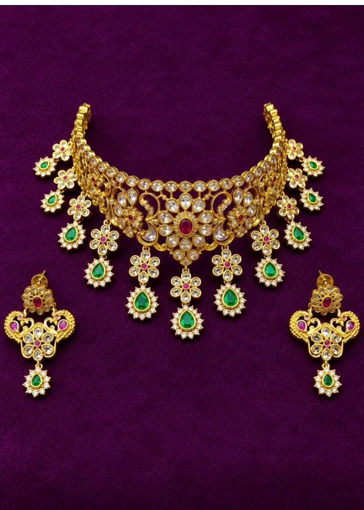 Bridal kemp diamond choker Aksha Trends