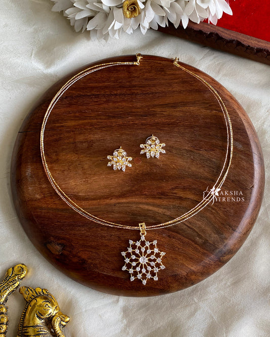 Kolam diamond necklace Aksha Trends