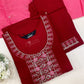 Cotton Silk Kurti Set -Red Aksha Trends