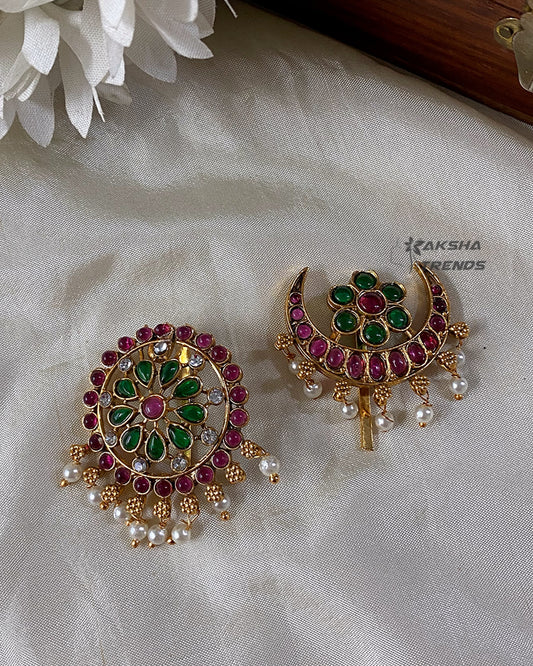 Antique kemp pearls -sun moon Aksha Trends