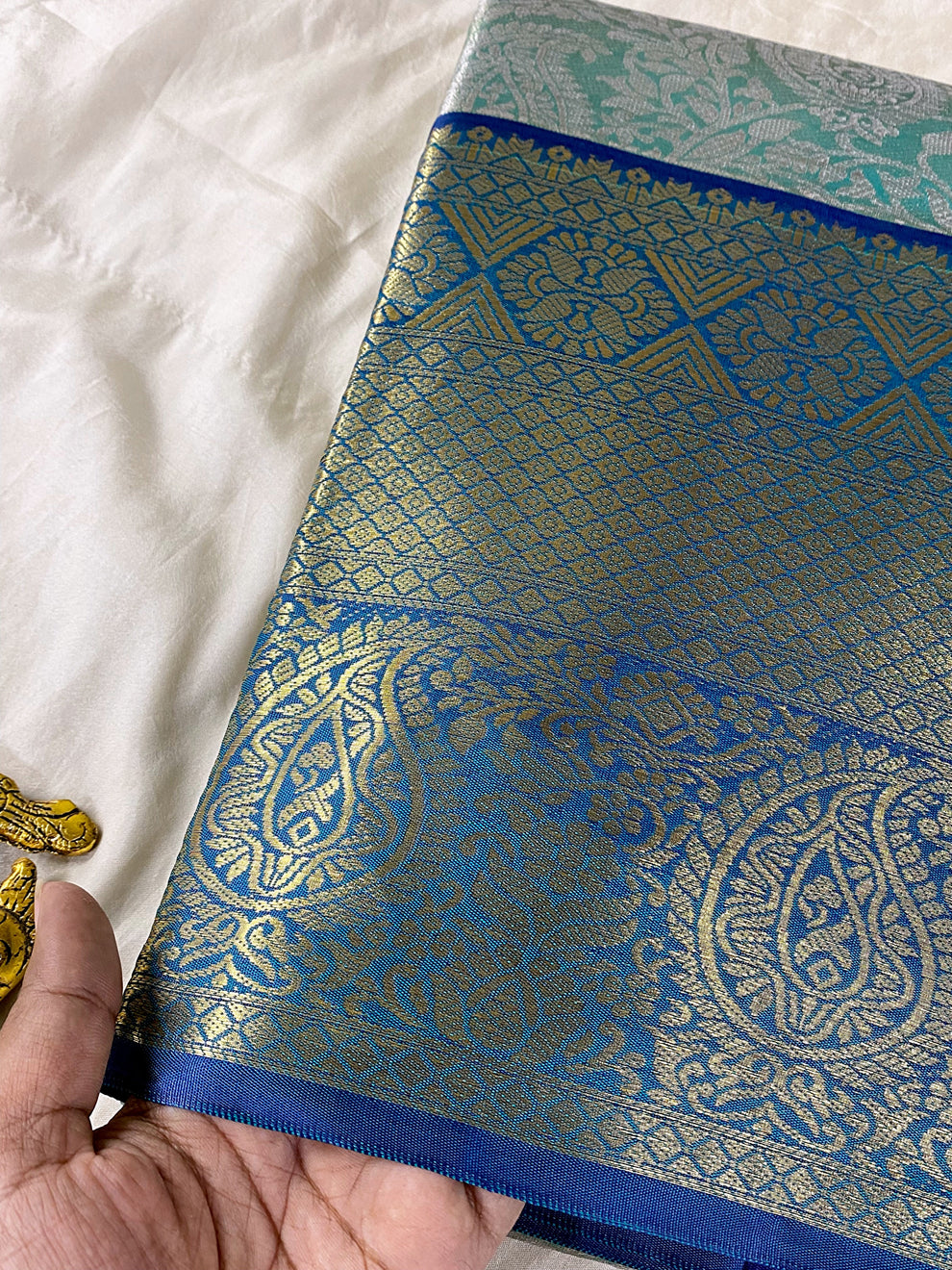 Bridal Silk Saree -light green Aksha Trends 