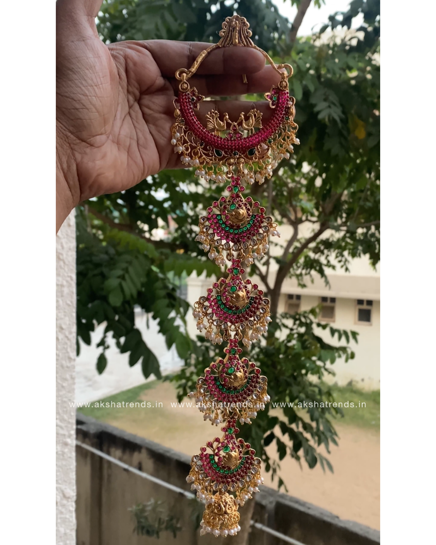 Jadai billa peacock design