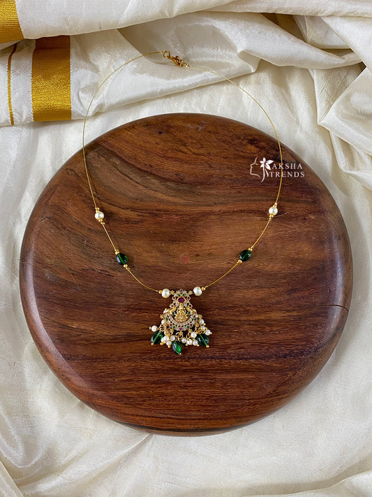Invisible Necklace -lakshmi green Aksha Trends