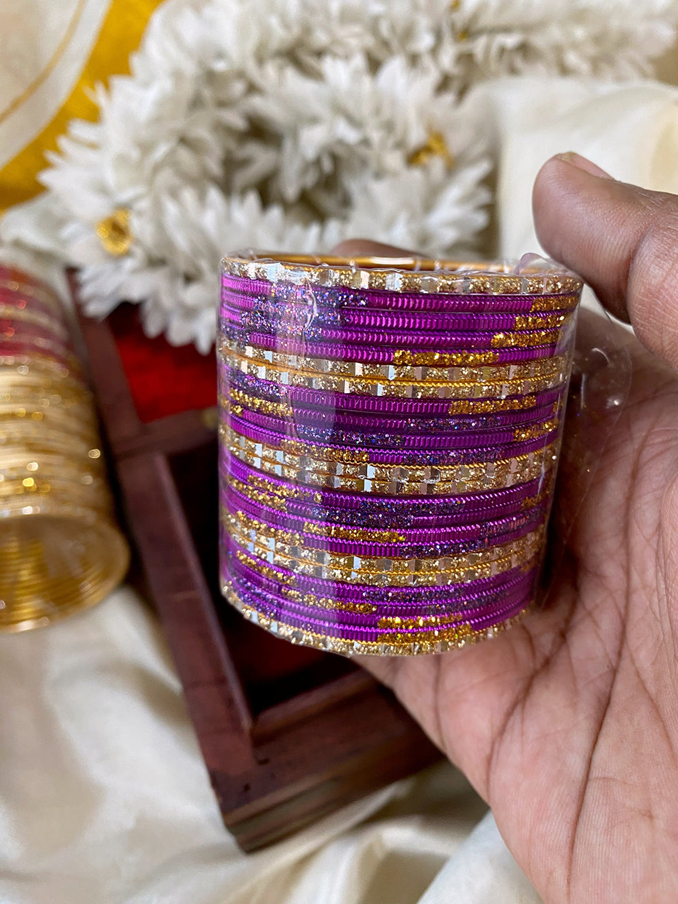 Kids Glitter fancy bangles (24pc) Aksha Trends 