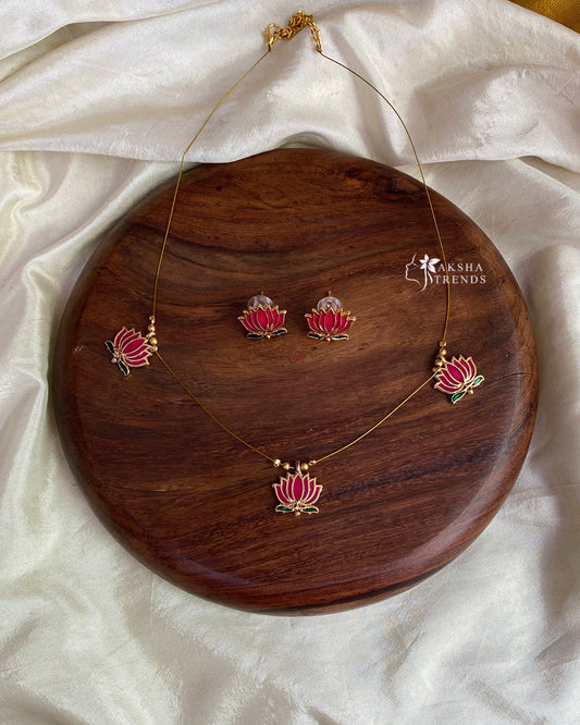 Invisible Necklace -3 Lotus Aksha Trends