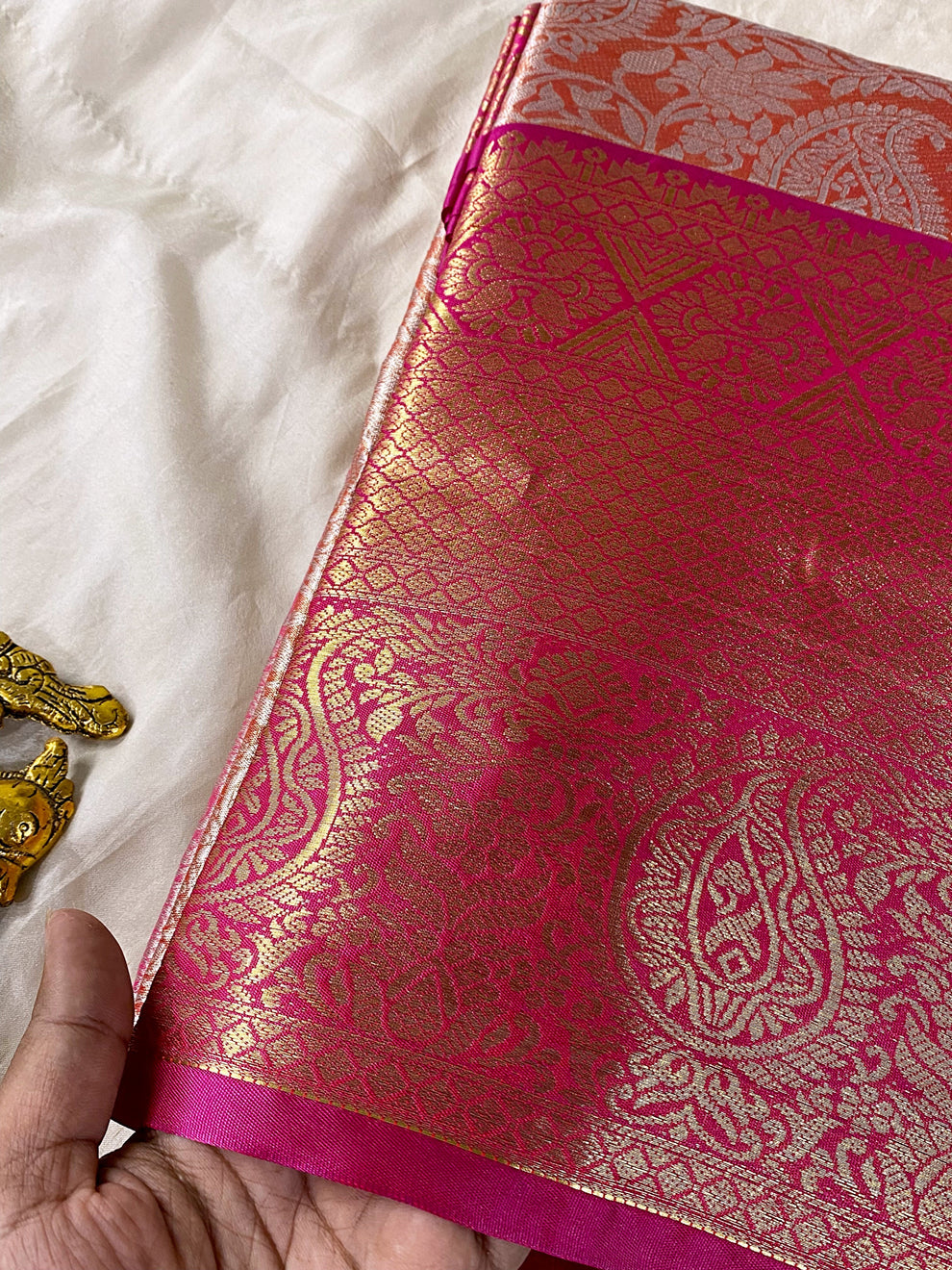 Bridal Silk Saree -Rose Pink Aksha Trends 