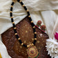 Black Velvet bead necklace Aksha Trends