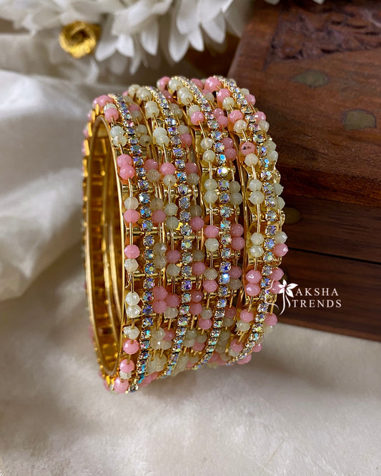 Fancy gold Multi bead Bangles Aksha Trends