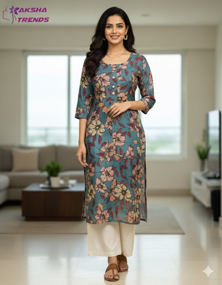 Tissue Silk Kurti (3XL) Aksha Trends 