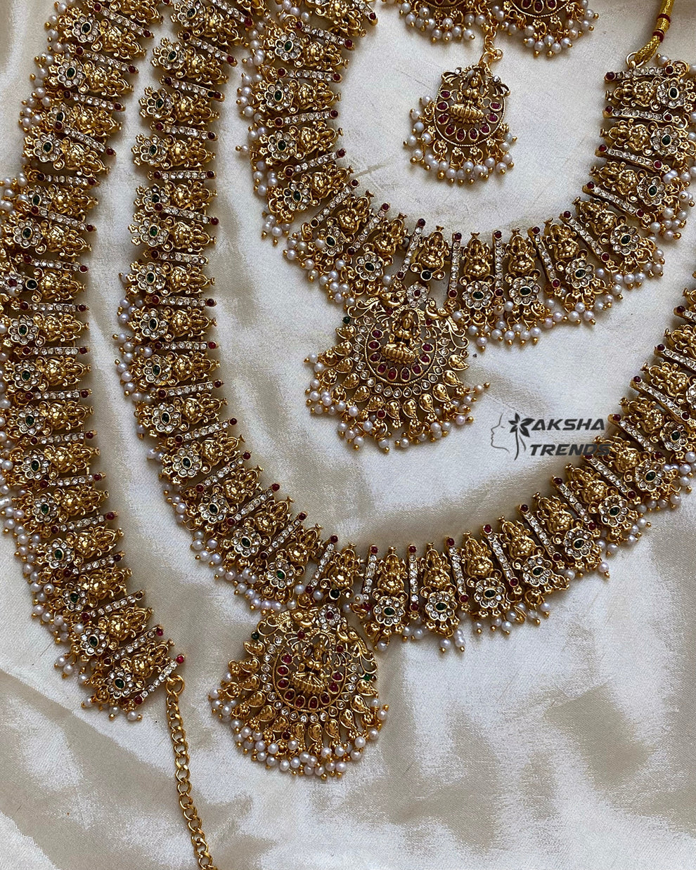Lakshmi semibridal pearl set Aksha Trends 