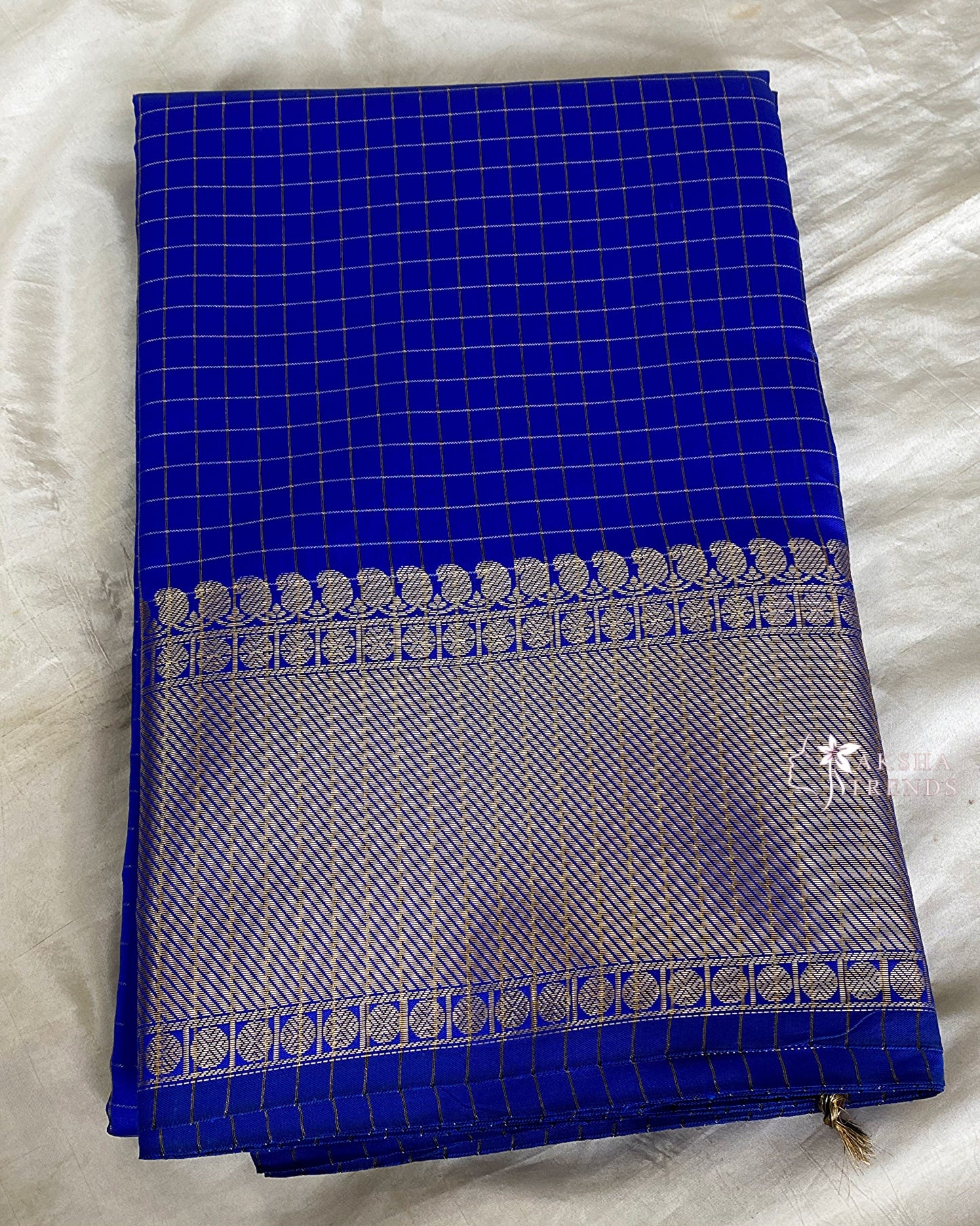 Soft Silk Checked Saree Aksha Trends
