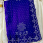 Stone work Saree -Violet Aksha Trends