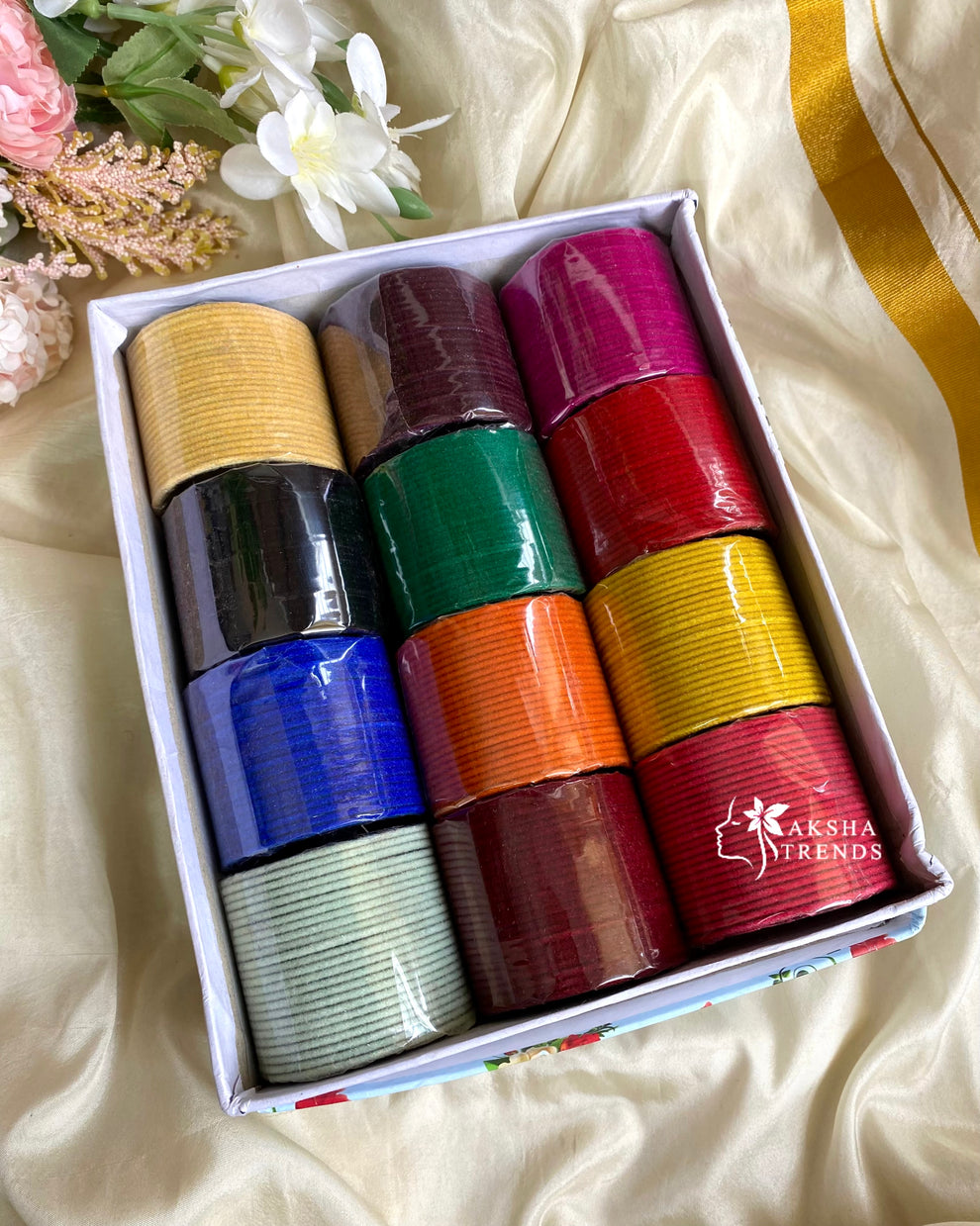 Gift Box Velvet Bangles Aksha Trends 