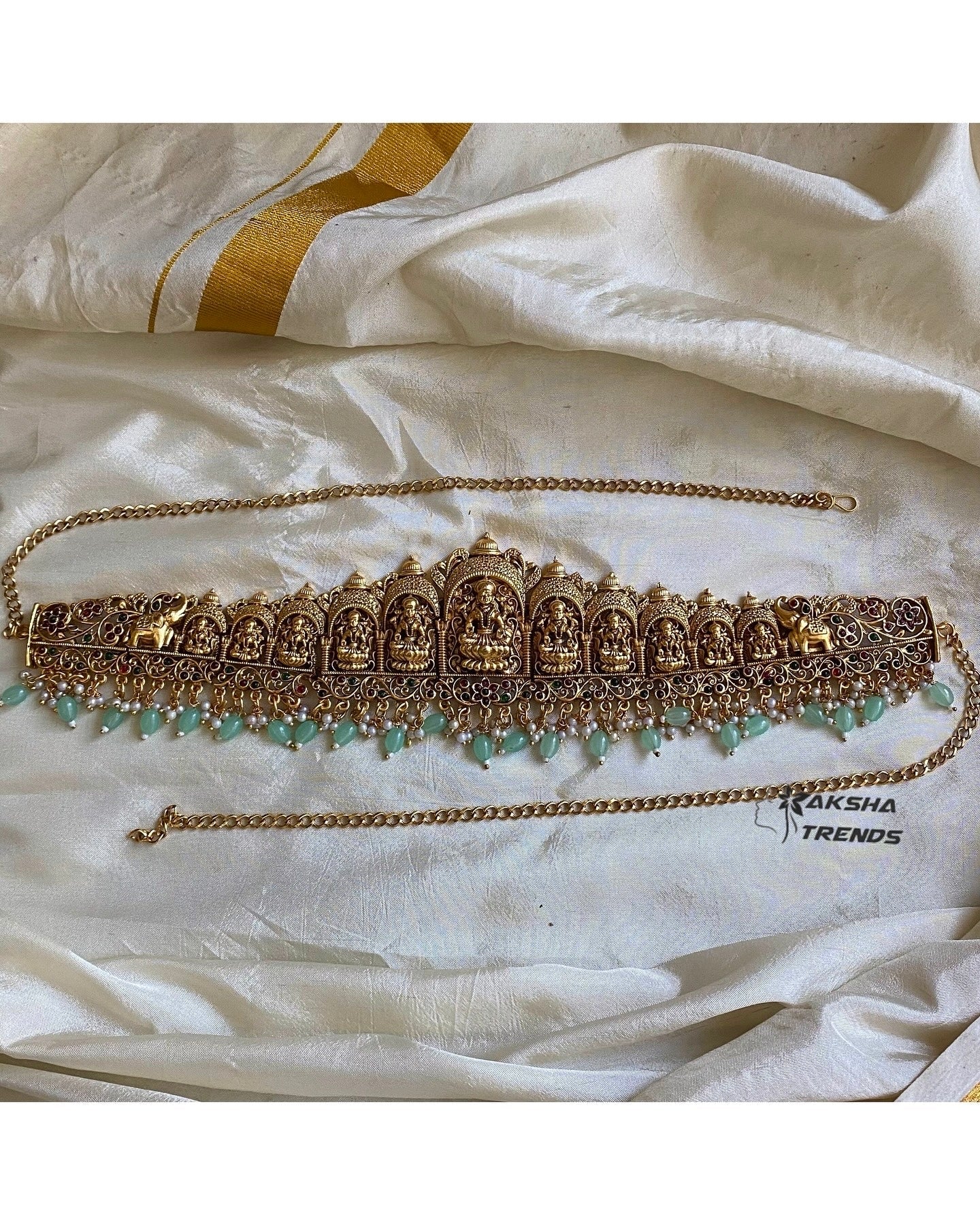 Nagas bridal Hipchain -Blue Aksha Trends