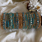 2.8 SIZE -Kundan stone Bridal Set Bangles (18pc/one colour) Aksha Trends