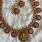 Antique floral kemp bridal haram Aksha Trends