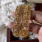 Golden lakshmi stone bangles (2pc) Aksha Trends
