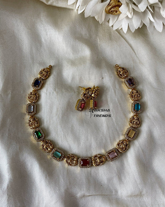 Navratna lakshmi Necklace Aksha Trends
