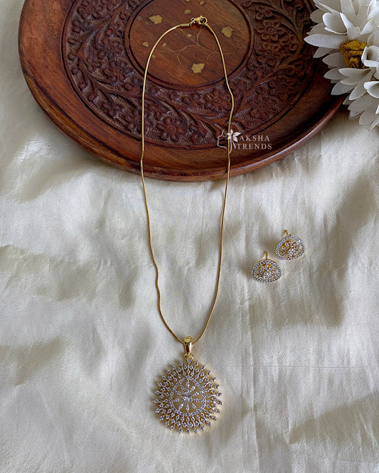Ziva diamond pendant chain Aksha Trends