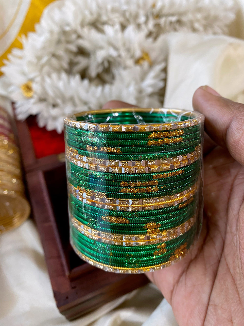 Kids Glitter fancy bangles (24pc) Aksha Trends 