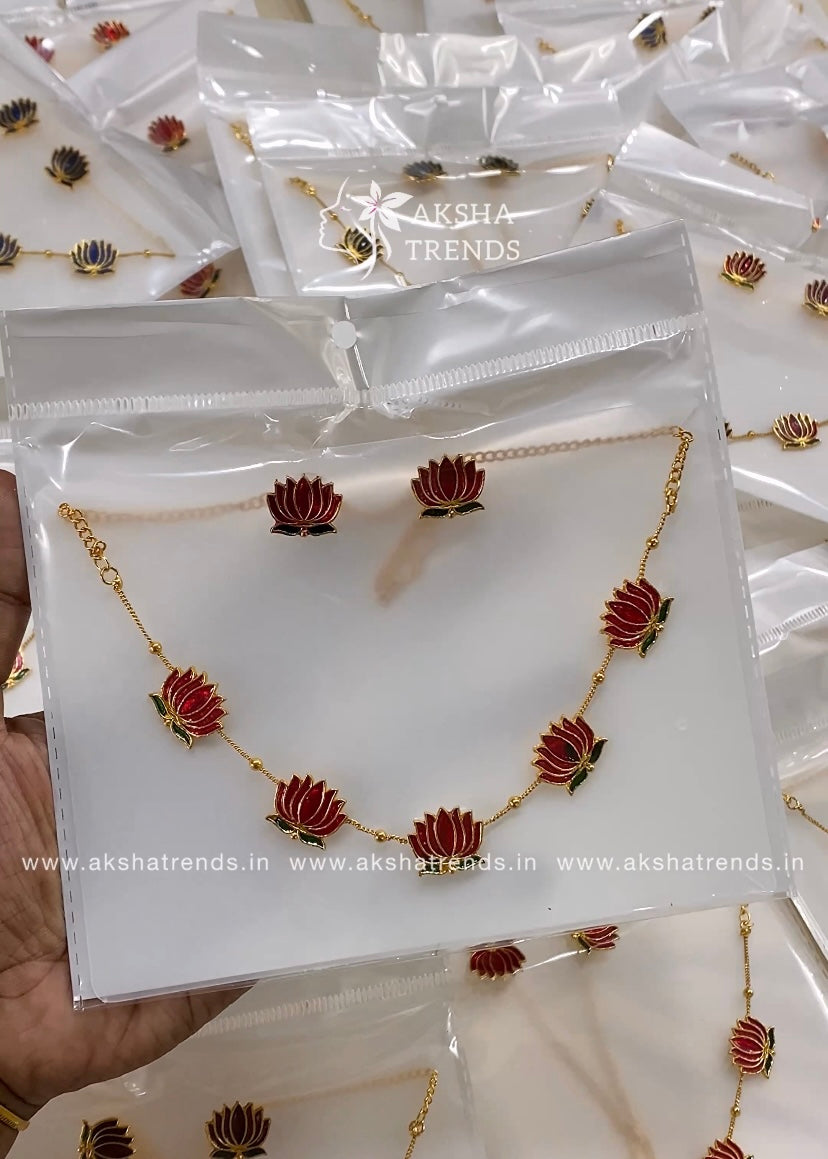 Invisible Necklace -lotus Aksha Trends