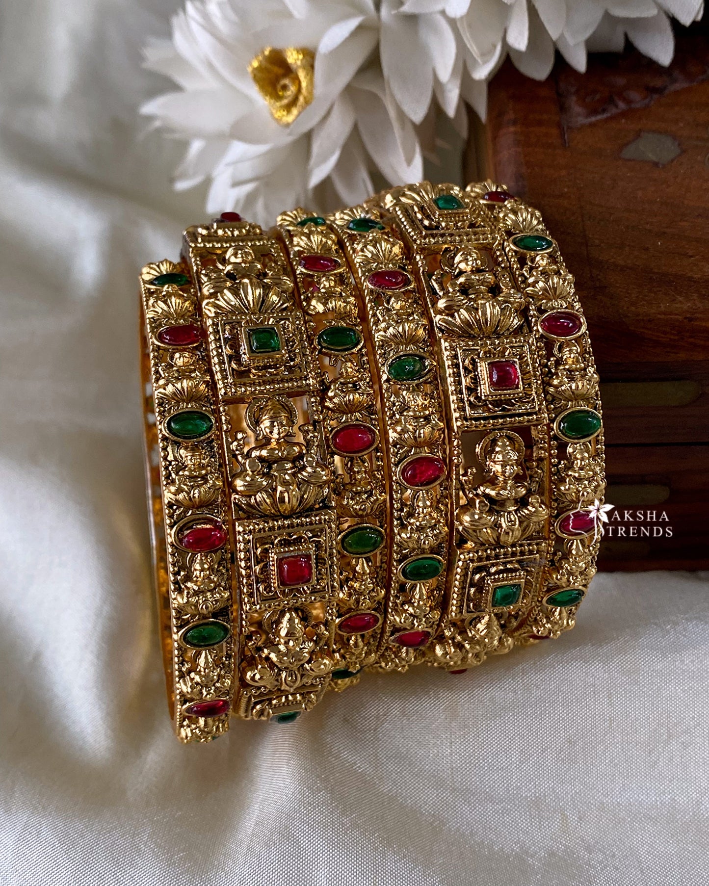 Antique bridal bangles (6pc) Aksha Trends
