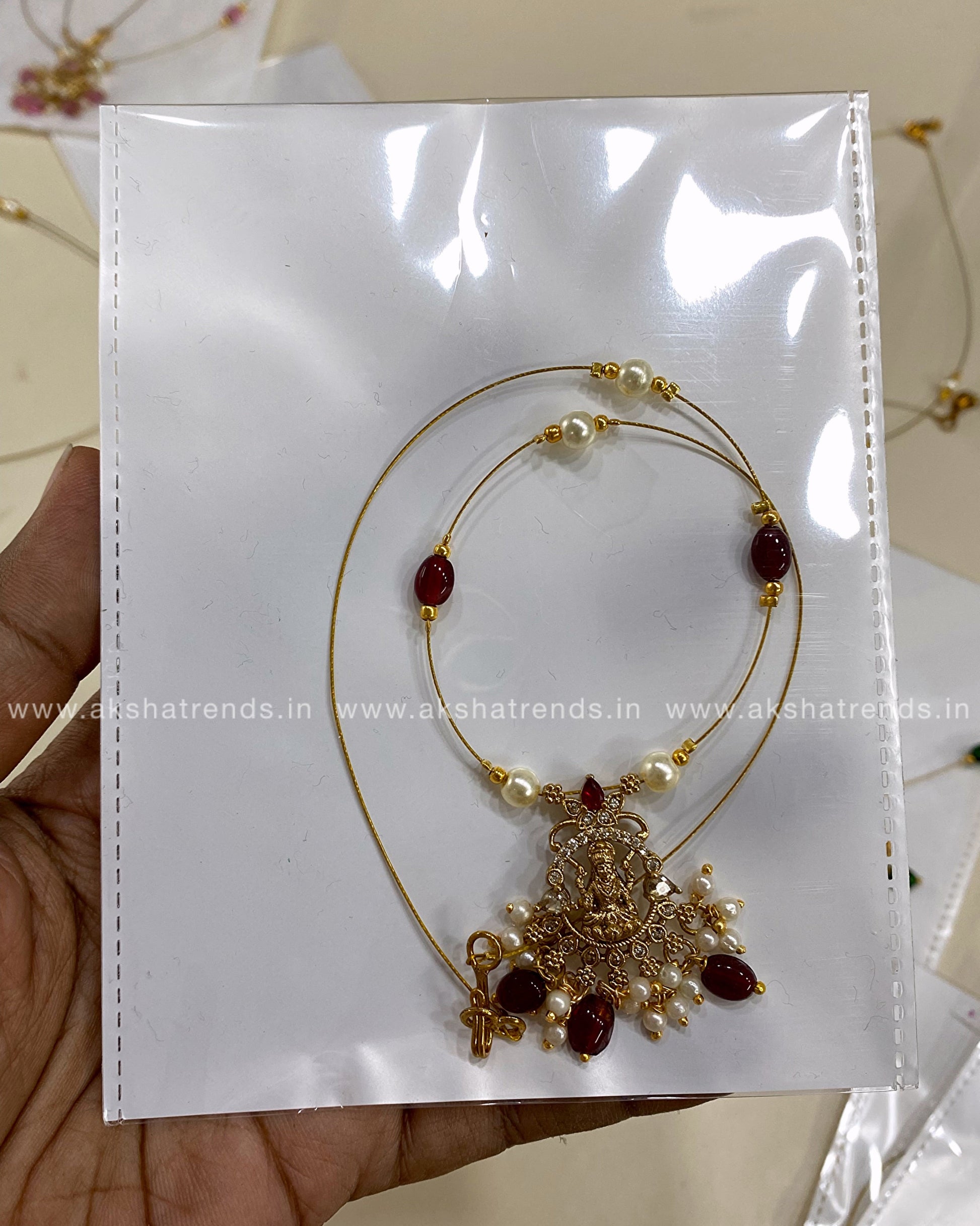 Invisible Necklace -lakshmi blue Aksha Trends