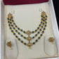 3layer kemp diamond necklace -white Aksha Trends