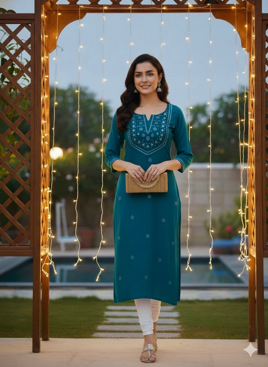 Soft Silk Kurti (2XL) Aksha Trends