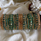 2.8 SIZE -Kundan stone Bridal Set Bangles (18pc/one colour) Aksha Trends