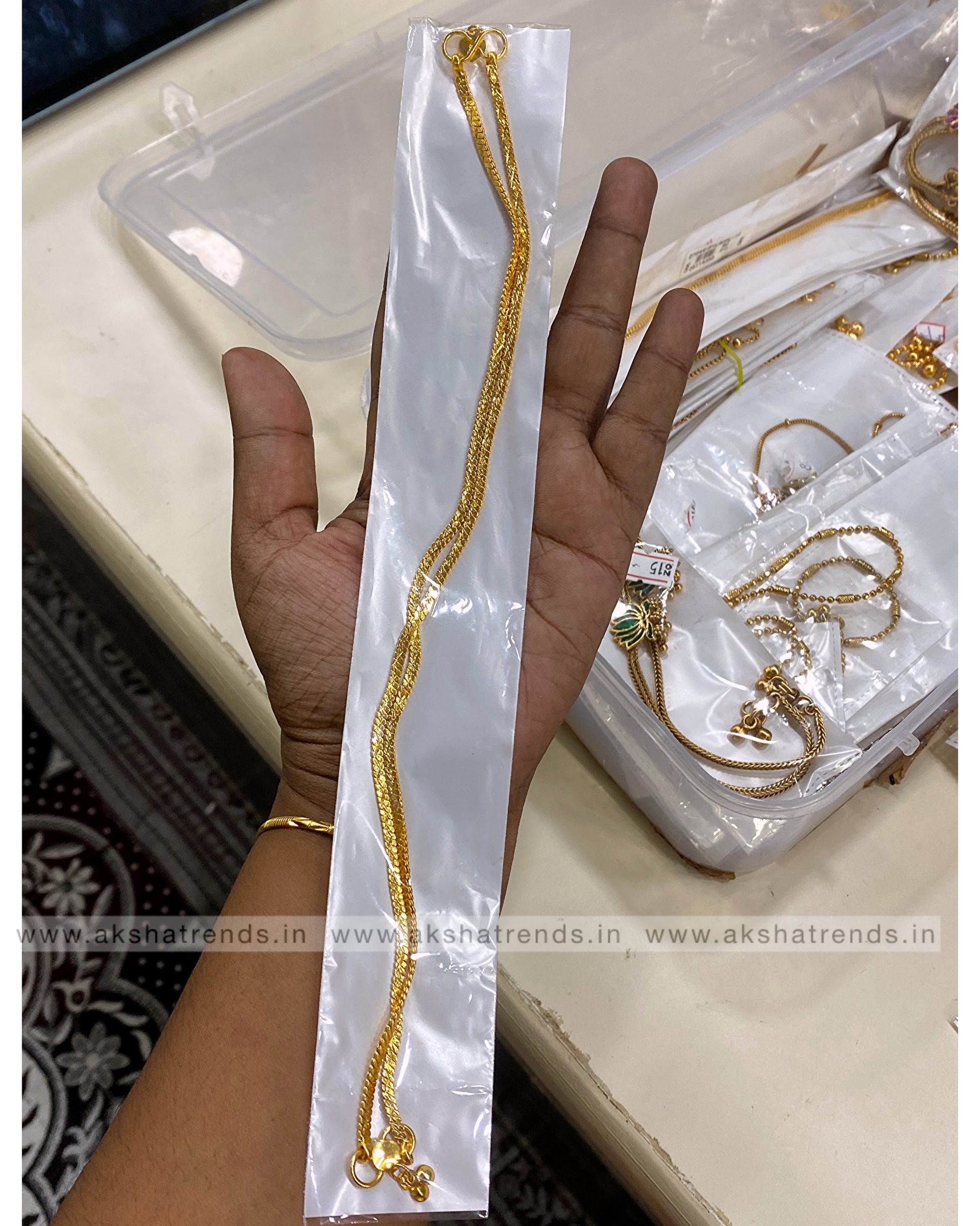 Micro gold Anklet / kolusu Aksha Trends