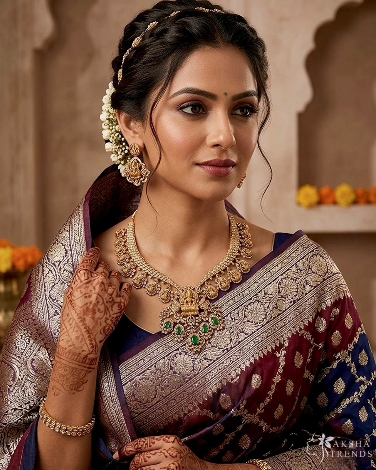 Lakshmi bridal necklace Aksha Trends