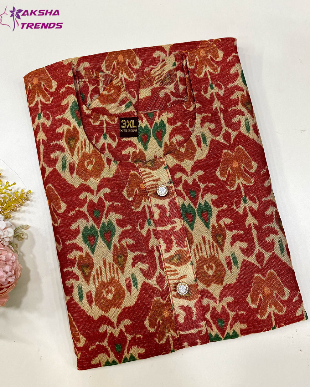 Tissue Silk Kurtis Aksha Trends 