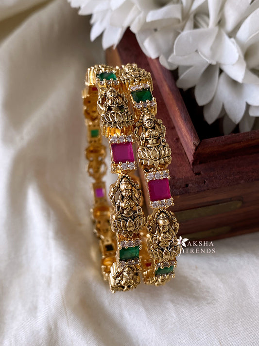 Lakshmi block stone Bangles (2pc) Aksha Trends