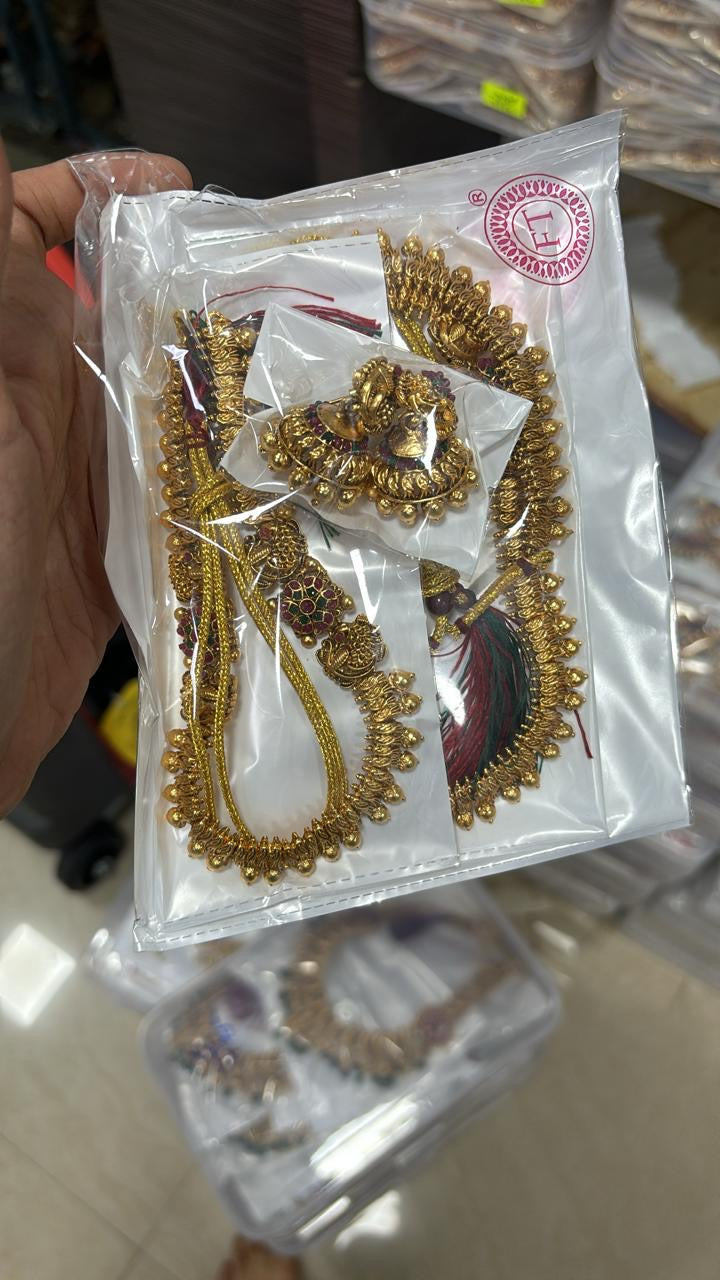 Peacock Jewellery combos Aksha Trends