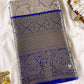 Bridal Silk Saree -Grey Aksha Trends