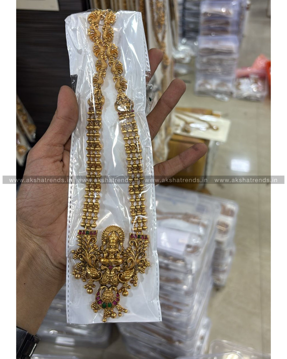 Lakshmi bead haram -Gold 
