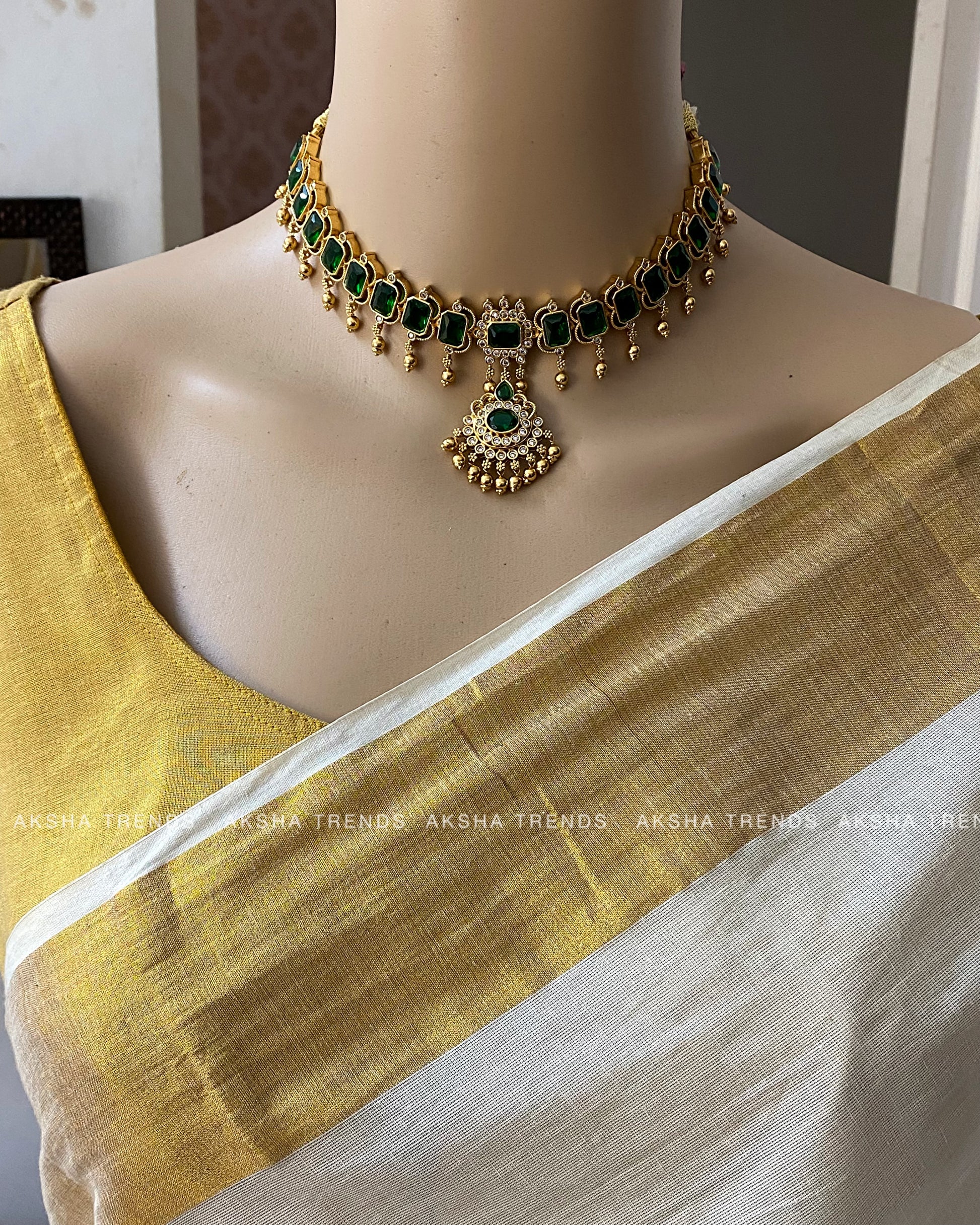 Palakka stone Necklace Aksha Trends