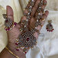 Victoria diamond Necklace -Ruby beads Aksha Trends
