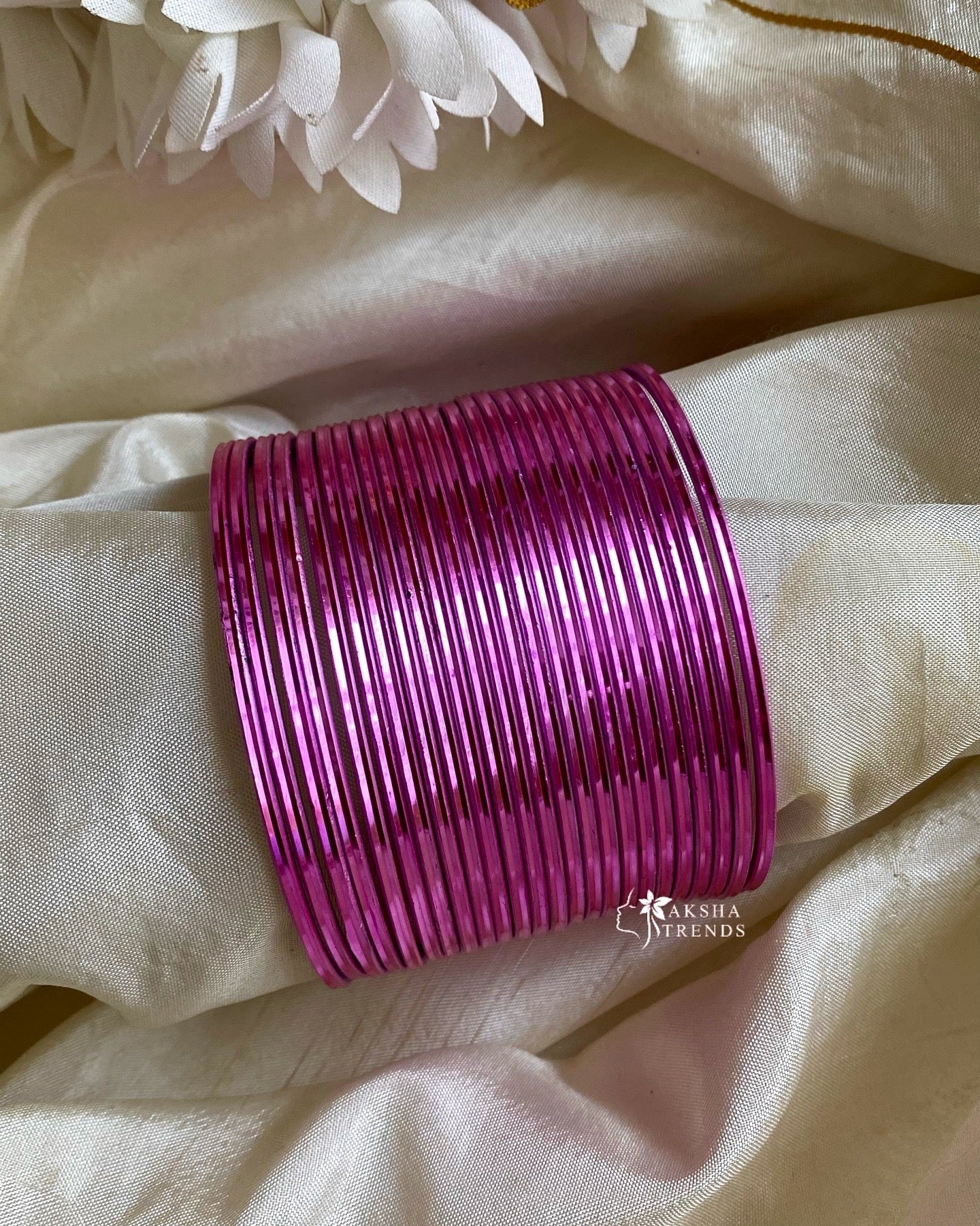 Rangoli steel Bangles (24pc) Aksha Trends