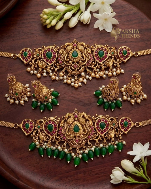 Antique floral kemp choker Aksha Trends