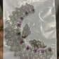 Silver floral diamond necklace -Pink Aksha Trends