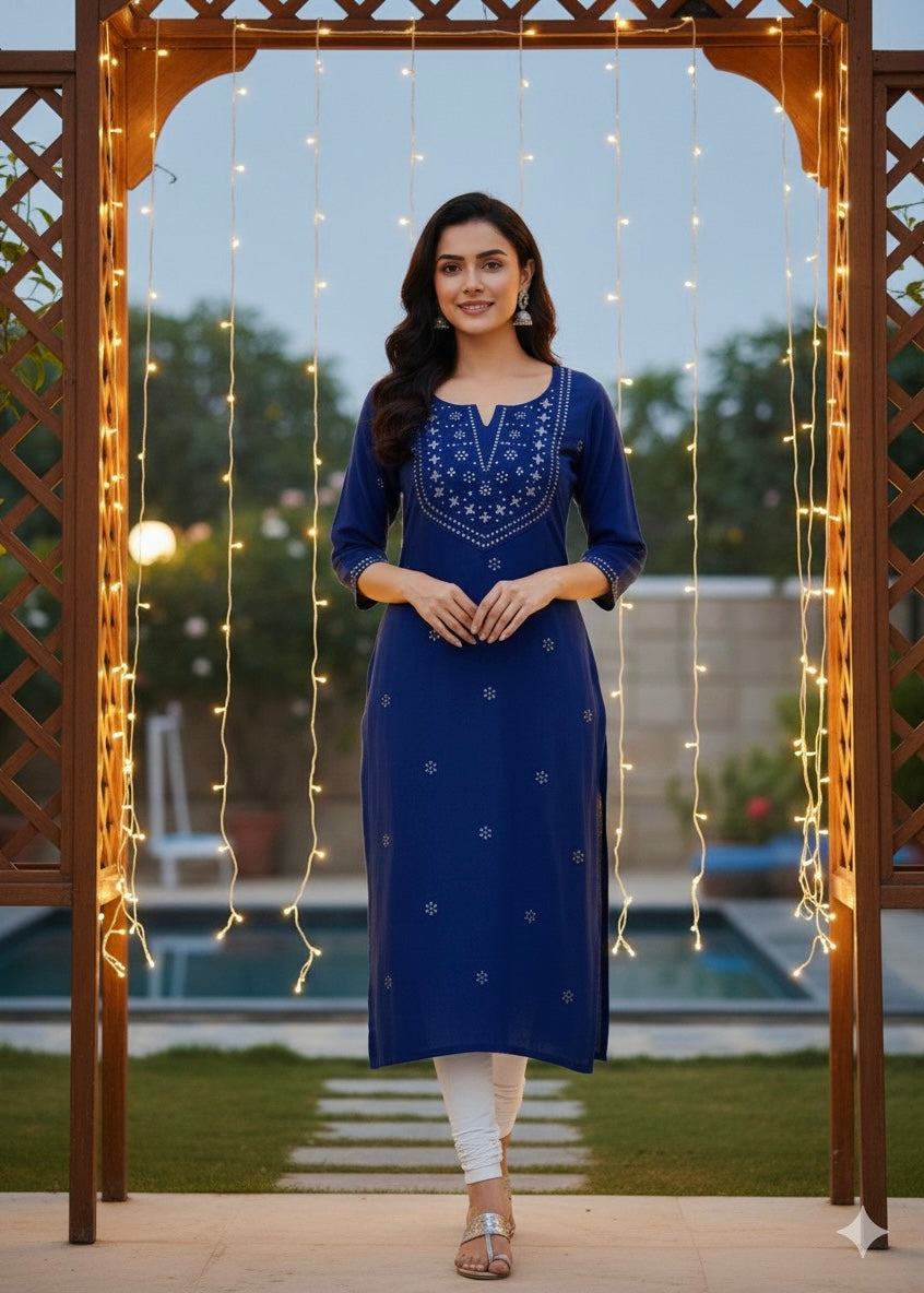 Soft Silk Kurti (2XL) Aksha Trends