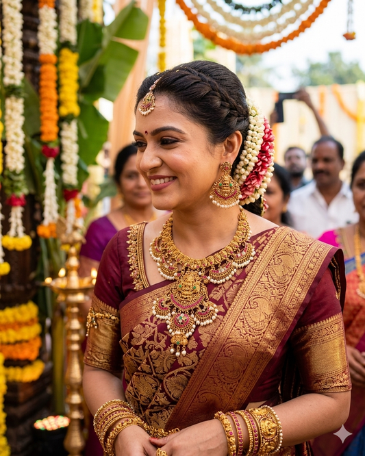 Grand bridal kemp choker Aksha Trends