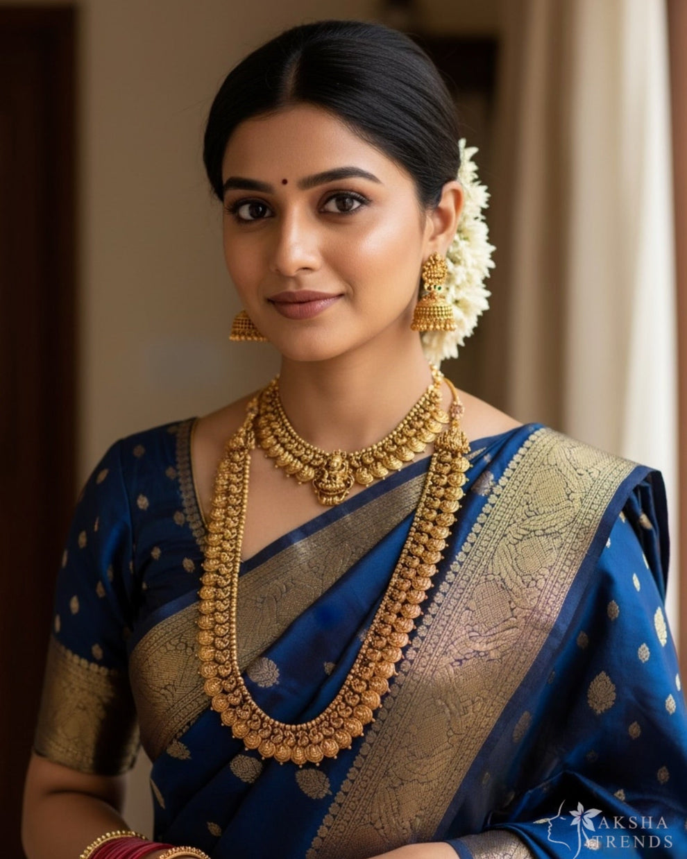 Golden Lakshmi bridal combo Aksha Trends 