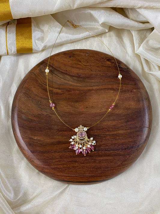 Invisible Necklace -floral pink Aksha Trends