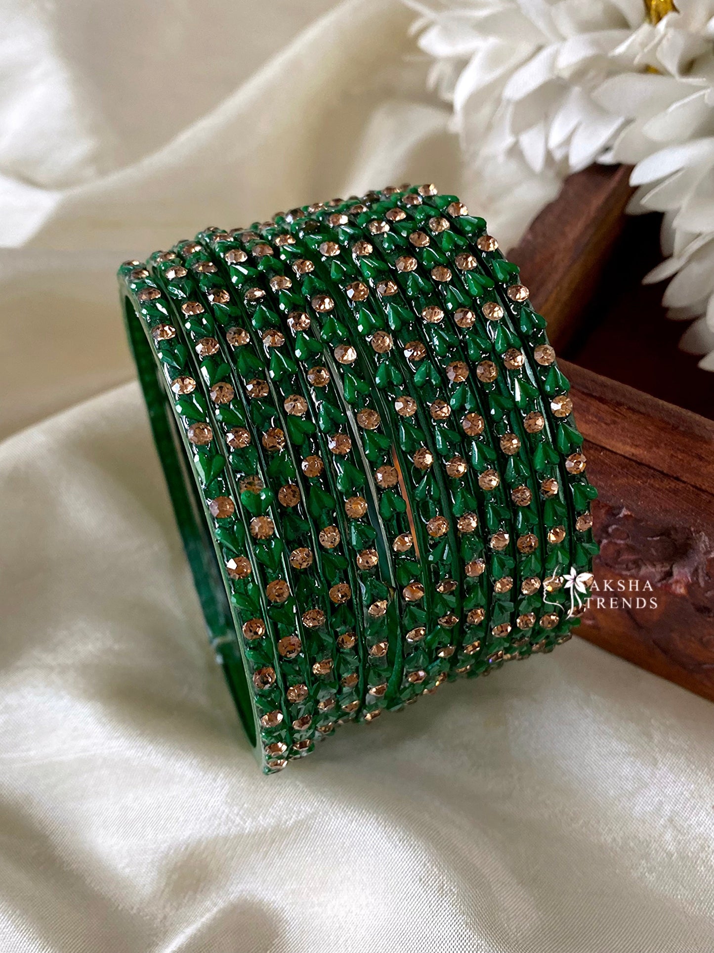 Heart Glass Bangles (12pc) Aksha Trends