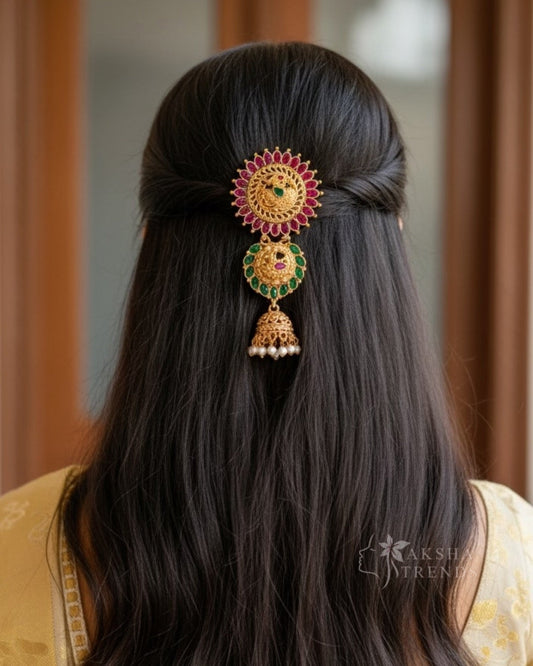 Peacock Jada billai small Aksha Trends