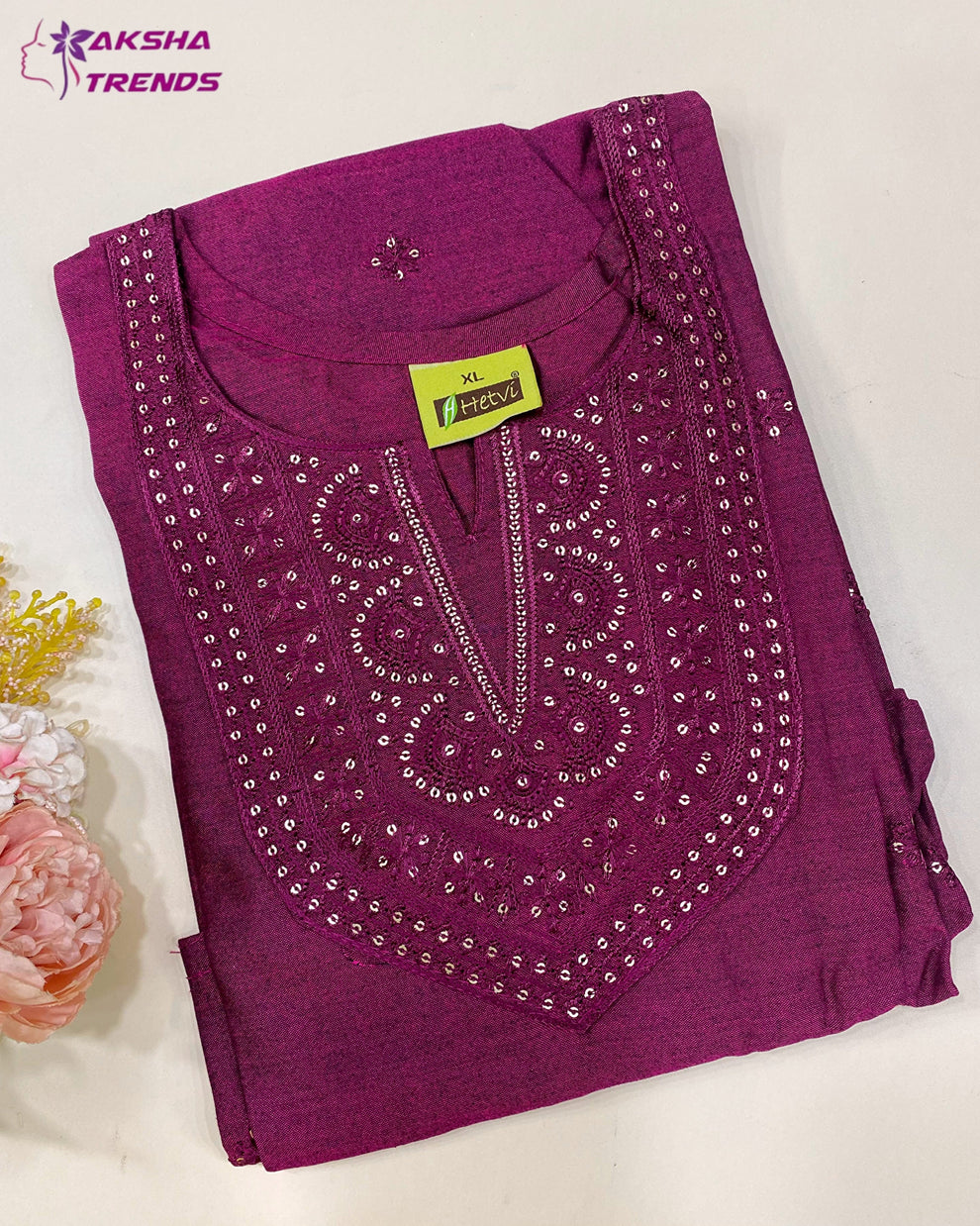 Soft Silk Kurti (XL) Aksha Trends 